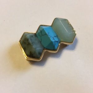 Keep Collective Large Geo Bar - gold, green, turqu